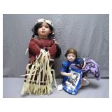 Two Handcrafted Collectible Dolls