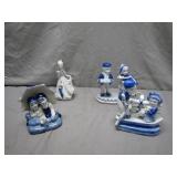 Blue and White Figurines