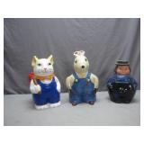 3 Ceramic Cookie Jars