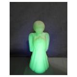 Fenton Signed Uranium Glass Angel Figure