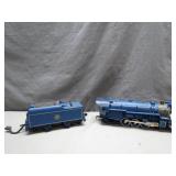Blue Battery-Powered Model Train Set