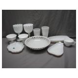 White Milk Glass Tableware