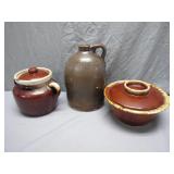 3 Stoneware and Ceramic Pieces