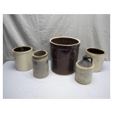 Stoneware Crocks and Jug Collection