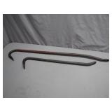 2 Vintage-Style Heavy Metal Pry Bars