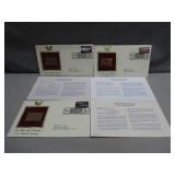 22kt Gold First Day Issue Stamps, 1950s Cars