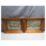 Framed Winter Lithographs