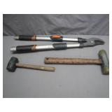 Garden Trimmers and Rubber Mallets