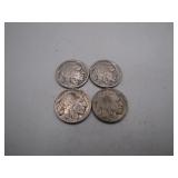 (4) 1934-37 Buffalo Nickels