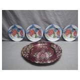 Patriotic Plates and Decorative Charger