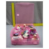 Pink Storage Box of Assorted Toys and Accessories