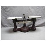 Fairbanks Balance Scale with Dual Porcelain Plates