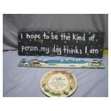 Decorative Signs and Wall Plaques Set