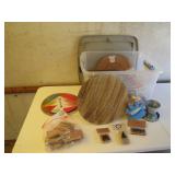 Crafting Supplies With Wooden Stamps