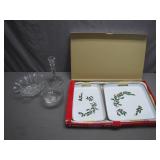 Glassware and Christmas Trays