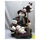 Handcrafted Snowman Family Decoration