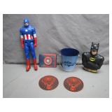 Heroic Collectibles Lot: Batman and Captain...
