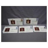 22kt Gold Gulf Coast Lighthouses Stamps