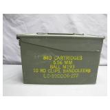 Green Metal Ammo Can, 5.56 MM Markings