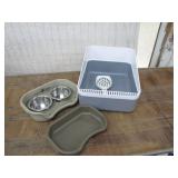 Pet Feeding Set and Litter Box Combo