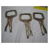 3 Locking C-Clamp Tools
