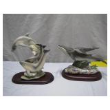 Masterpiece Porcelain Dolphin & Whale Figurines