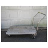 Industrial Push Cart with 48x24-Inch Deck