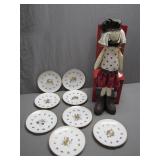 Mini Collector Plates and Decorative Chair Set