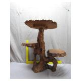 Three-Tier Live Edge Wood Display Stand