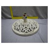 Cast Iron Umbrella Stand Base in White