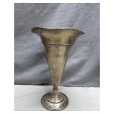 Sterling Silver Trumpet Vase with Monogram