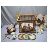 Farmhouse Chicken-Themed Collectibles Lot