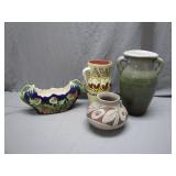 4 Artisan Ceramic Vessels