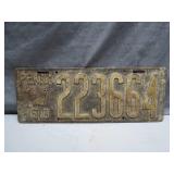 1918 Pennsylvania License Plate