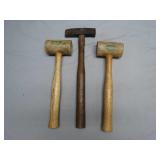 3 Vintage Mallets and Hammer