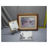 3 Framed Decorative Pieces