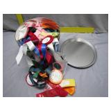 Tin Filled With Gymnastic Award Ribbons
