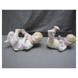 Porcelain Figurines of Playful Babies