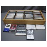 Cassette Tapes in Wooden Case
