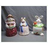 3 House of Lloyd Figurine Jars, 1997