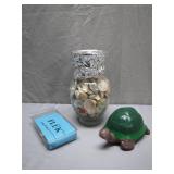 Eclectic Collection: Shells, Pins, and Turtle