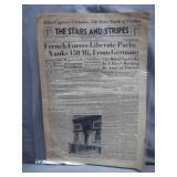 WWII Stars & Stripes Newspaper, Aug. 24 1944