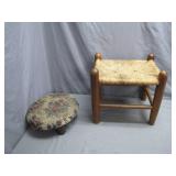 Rustic Stools With Unique Tops