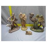Nativity Shepherd and Camel Figurines