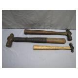 Three Ball Peen Hammers