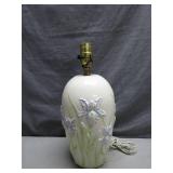 Porcelain Table Lamp with Floral Design