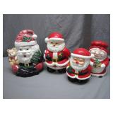 Four Holiday-Themed Cookie Jars