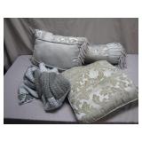 Decorative Pillows and Crochet Throw