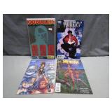 4 Comic Books Featuring Various Titles