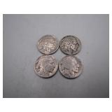 (4) 1936 Buffalo Nickels